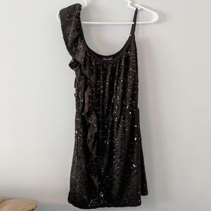 π Envy Me Black Sequin Dress